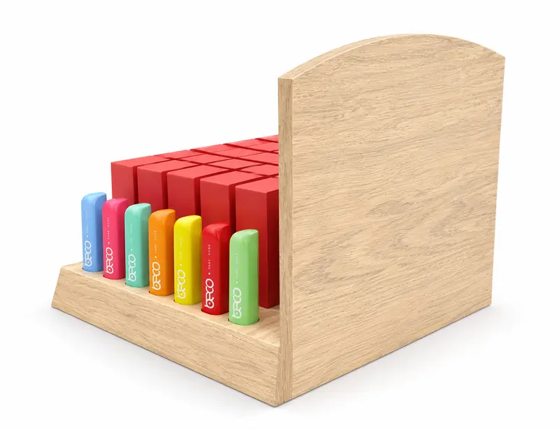 Custom Wooden Countertop Vape Display Stand with Branded Backboard ...